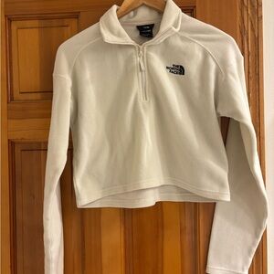 The North Face Women's Cream Quarter-Zip Fleece size small womens